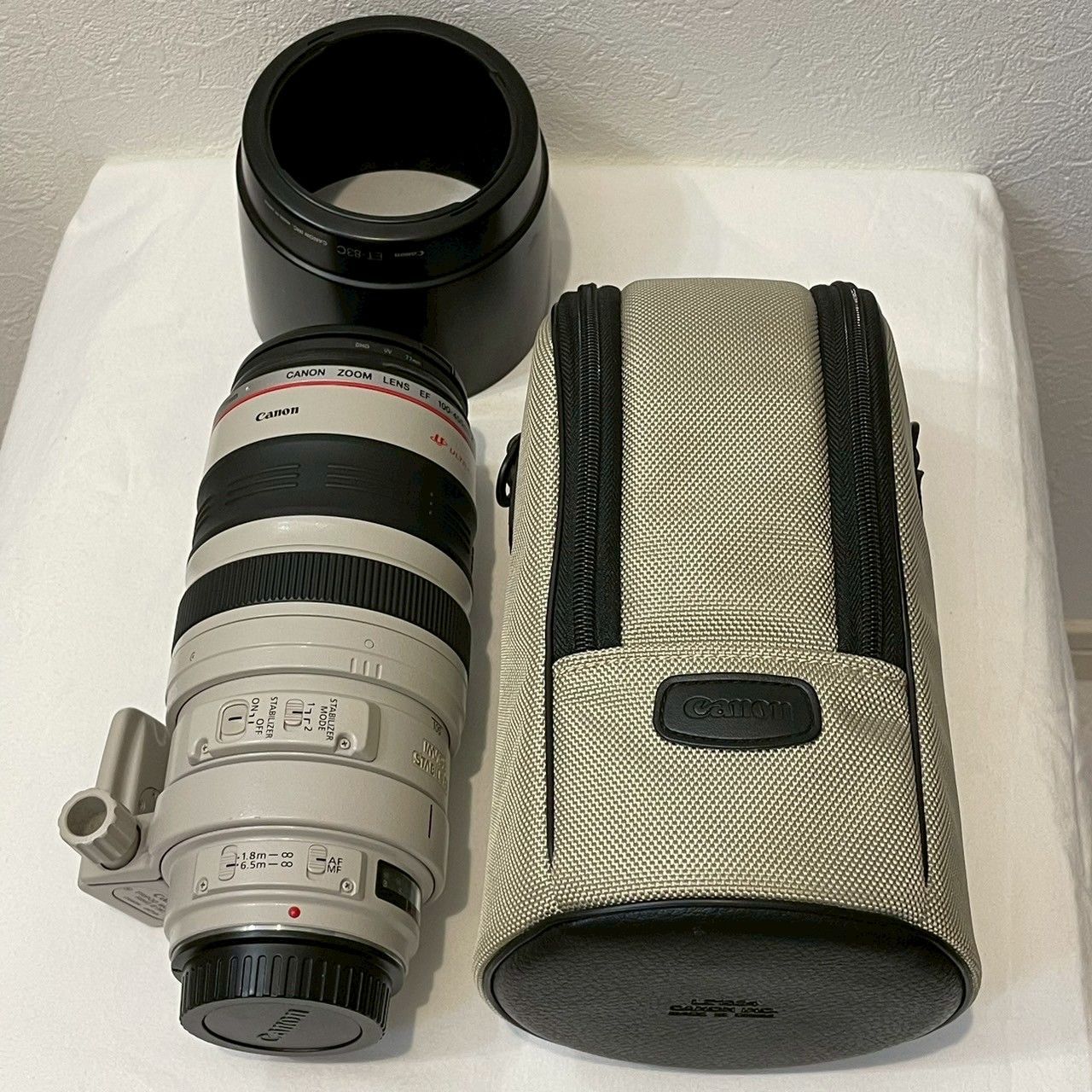 Canon|EF|100-400mm|F4.5-5.6L|IS|USM|フード付き|キャノン望遠レンズ|No.1490