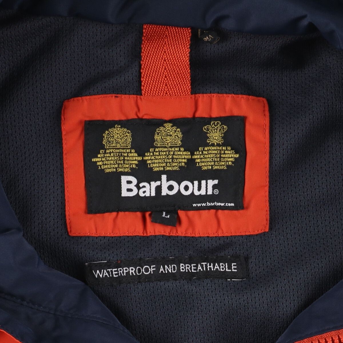 古着 バブアー Barbour WATERPROOF AND BREATHABLE ウォータープルーフ