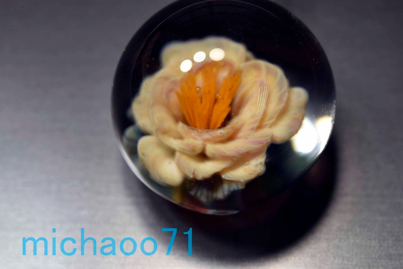 フラワー グラスペンダント花 (12089-p21)3D FLOWER ガラスの