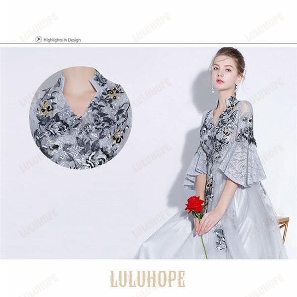 ロングドレス 演奏会 袖付き 大きいサイズ 結婚式 ロングドレス ジュニア ピアノ発表会 ドレス 大人 ピアノ 発表会 パーティードレス スレ