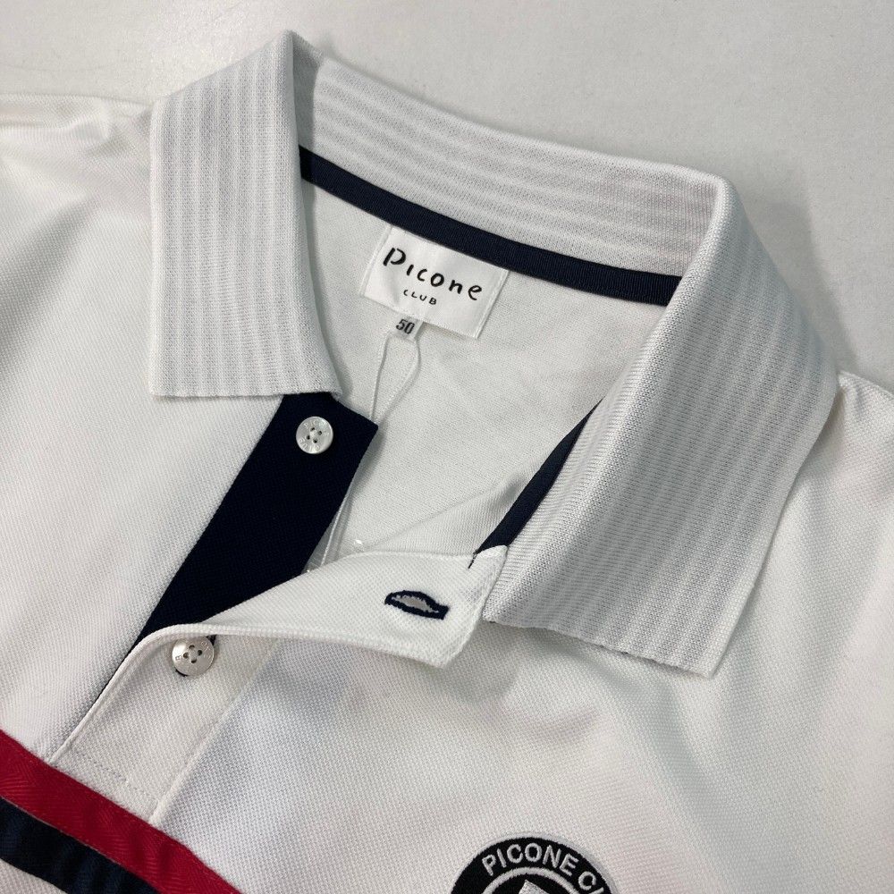 Picone Club ポロシャツ ホワイト サイズ：50 PICONE CLUB ピッコーネクラブ 長袖ポロシャツ