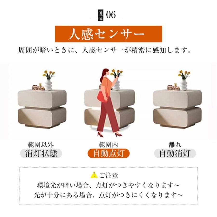ベットサイドテーブル 多機能インテリア