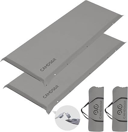 CAMDOOR キャンプ マット エアーマット 厚手8cm 30秒自動膨張 より広い R値 6.8インフレーターマット 車中泊マット コンパクト自動膨張キャンパー 無限連結 キャンプ用品 防水防潮安全無臭 持ち運び便利 簡単収納 収納袋付き 2個セット