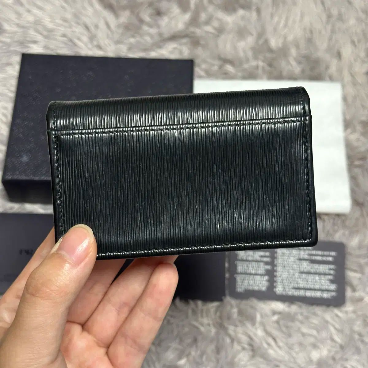 フルセット PRADA プラダ サフィアーノ カードウォレット ブラック