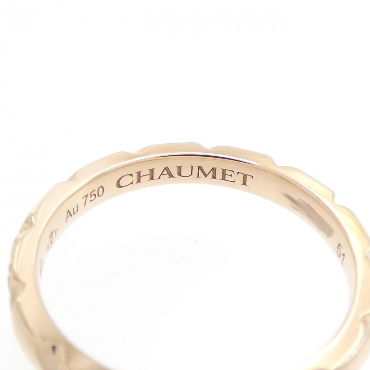 ショーメ トルサード ダイヤ リング 7.5号(48) K18PG 箱付 仕上済 ショーメ トルサード ダイヤ リング 7.5号(48) K18PG 箱付 仕上済