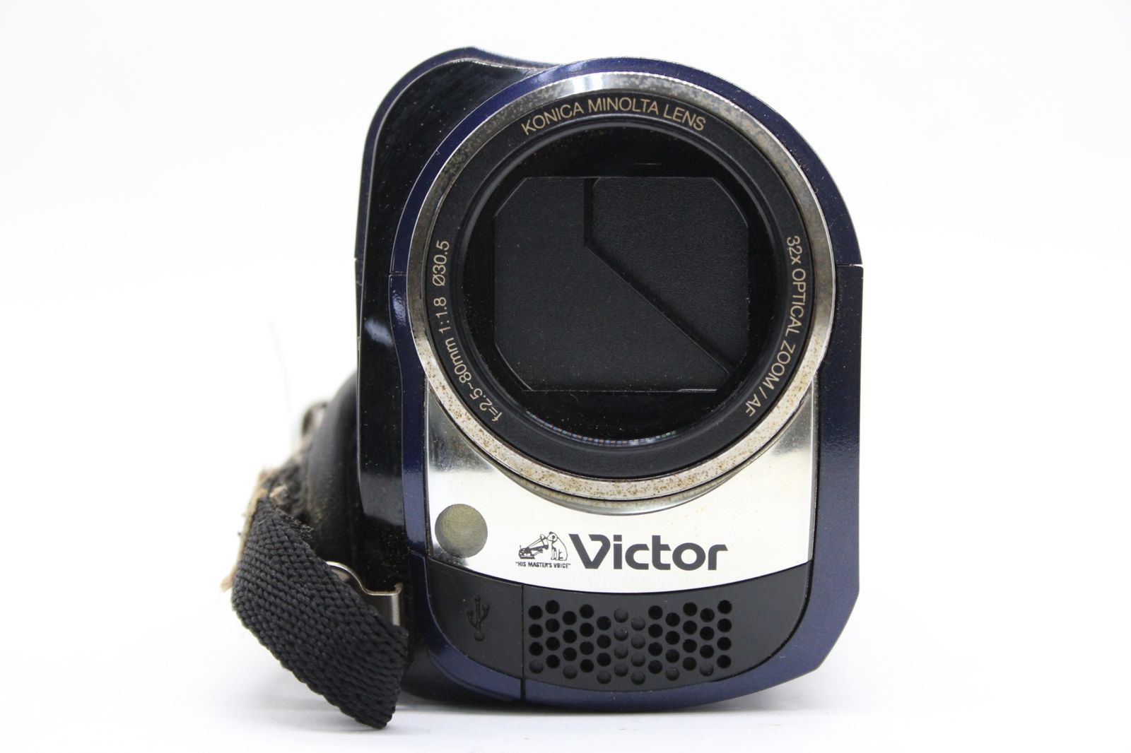 【返品保証】 【録画再生確認済み】ビクター Victor Everio GZ-MG330-A ブルー 32x バッテリー 元箱付き ビデオカメラ  v1234