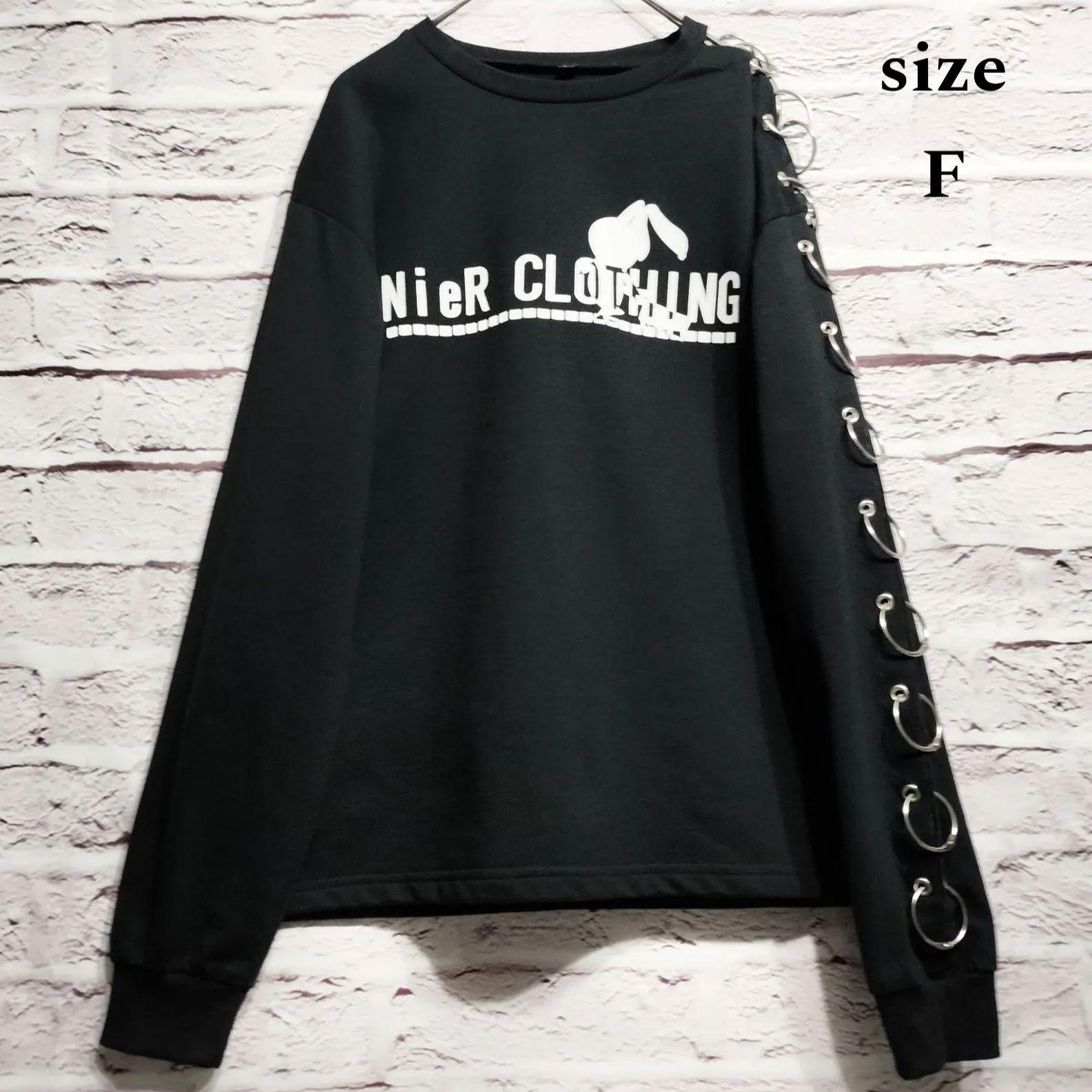 美品】NieR CLOTHING ロンT 袖リング アシンメトリー - メルカリ