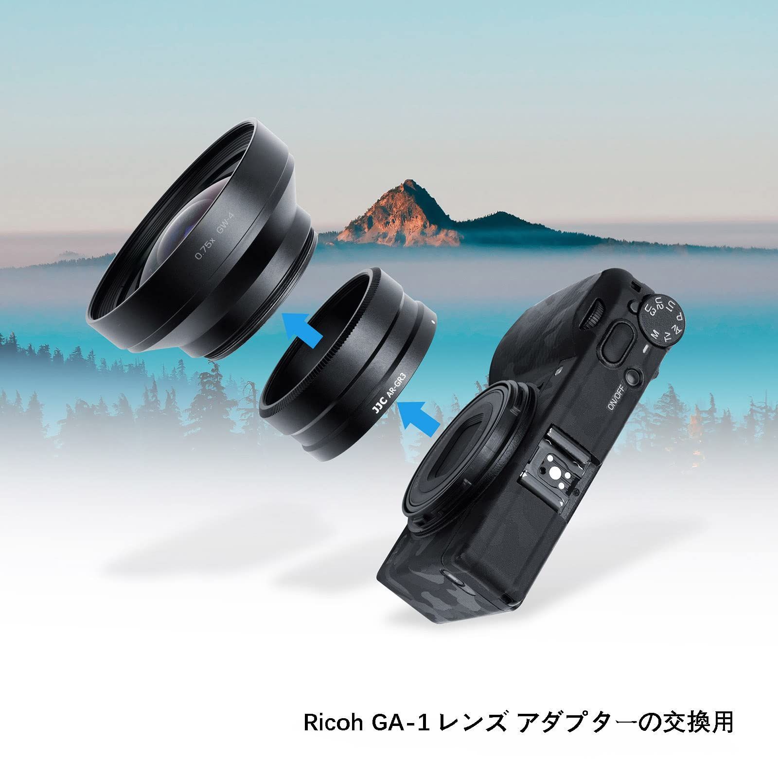 新着商品】装着時に使用 リコー Ricoh Ricoh GR III ワイドコンバージョンレンズ GRIII GR3 GW-4 GRIII HDF  カメラ用 レンズアダプター 49mm フィルターを装着可能 GA-1 Ricoh GA-1 JJC レンズアダ - メルカリ