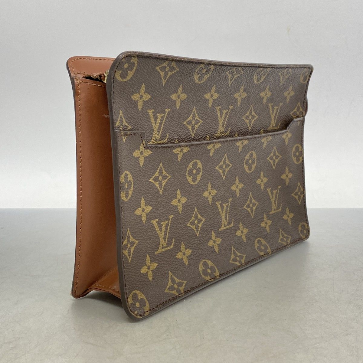 5md3869 ルイヴィトン クラッチバッグ モノグラム ポシェットオム M51795 ブラウン メンズ レディース ユニセックス