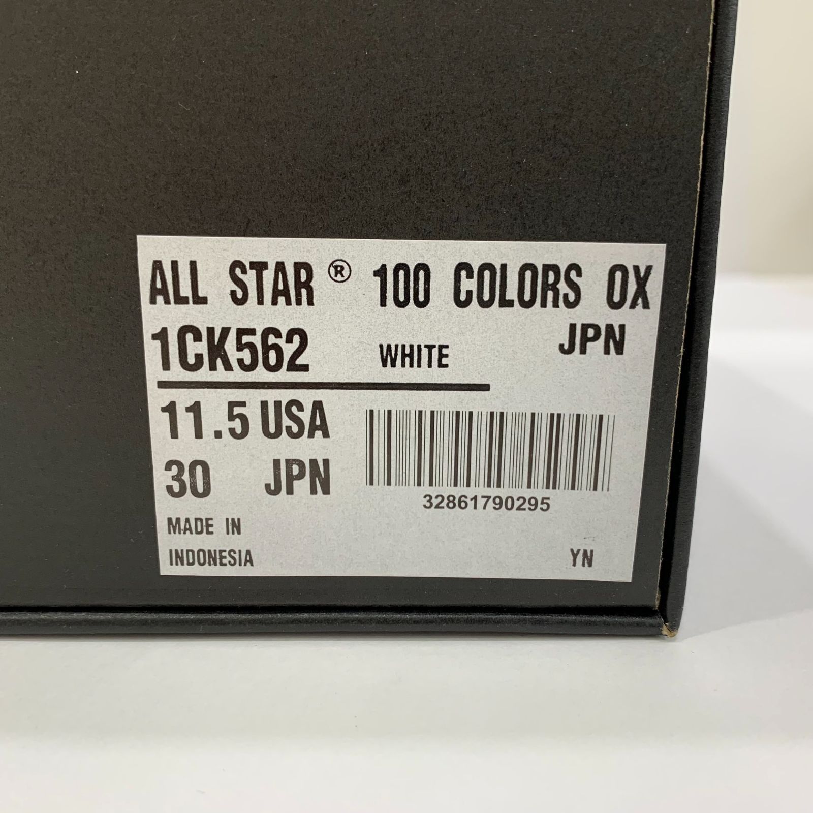 未使用 CONVERSE ALL STAR 100 COLORS OX 30.0cm 1CK562 WHITE 