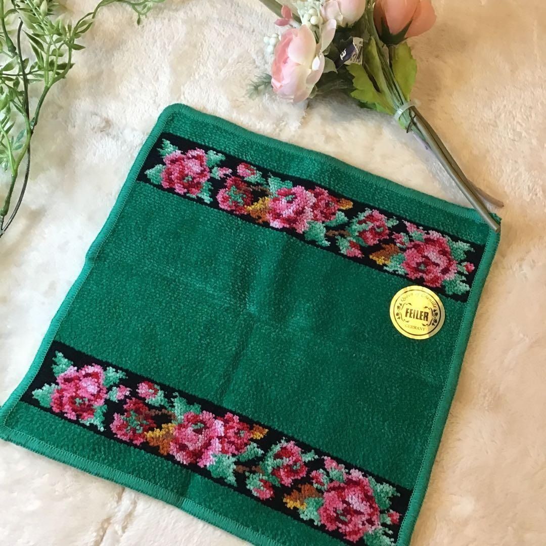 廃盤✨新品タグ付✨FEILERフェイラー 花柄刺繍 アネモネエプロン 新品 フェイラー ハンカチ FEILER アネモネ タオルハンカチ 花柄 刺繍