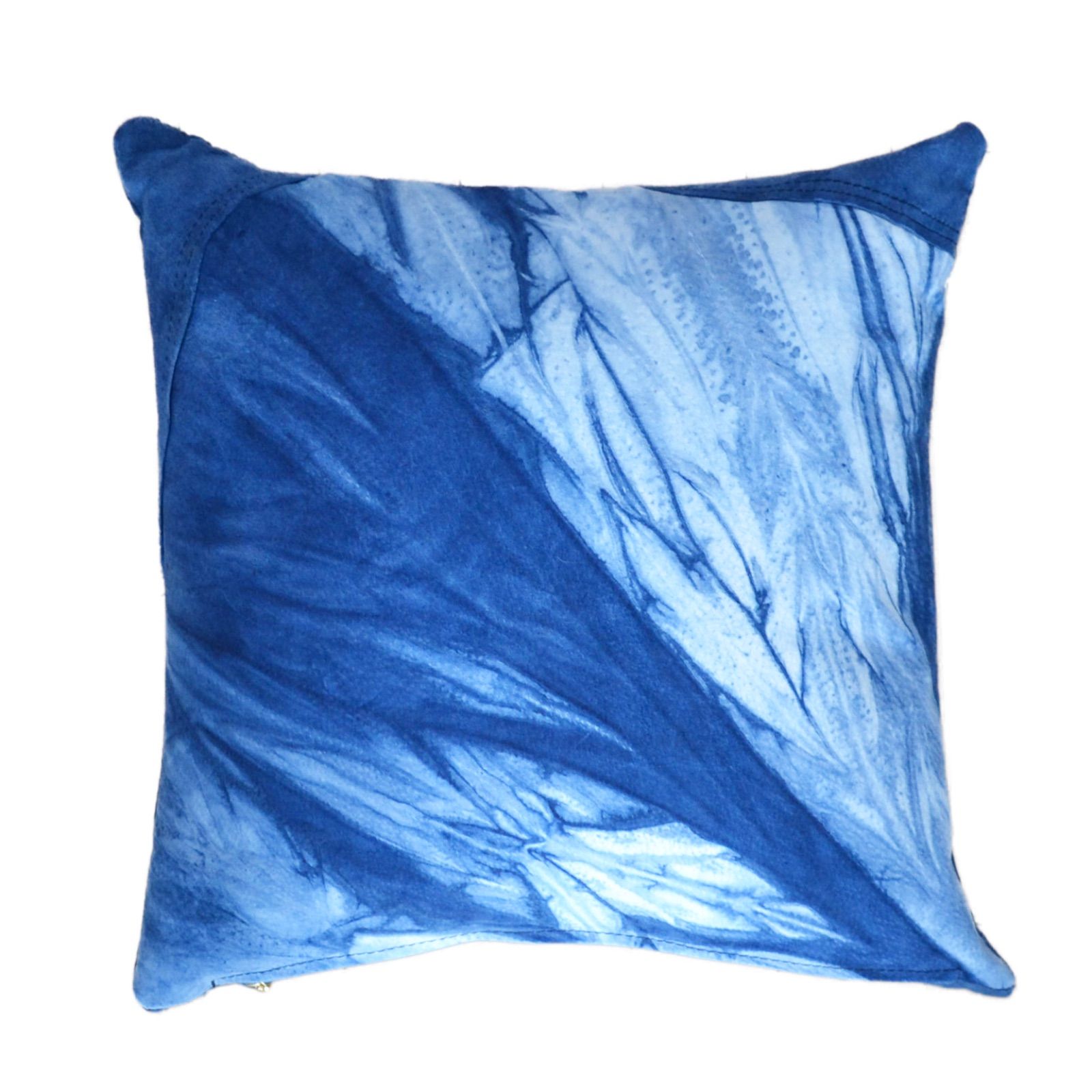 本革・藍染【スエードクッション】03 アウトレット 鹿革×藍染 ー Deer