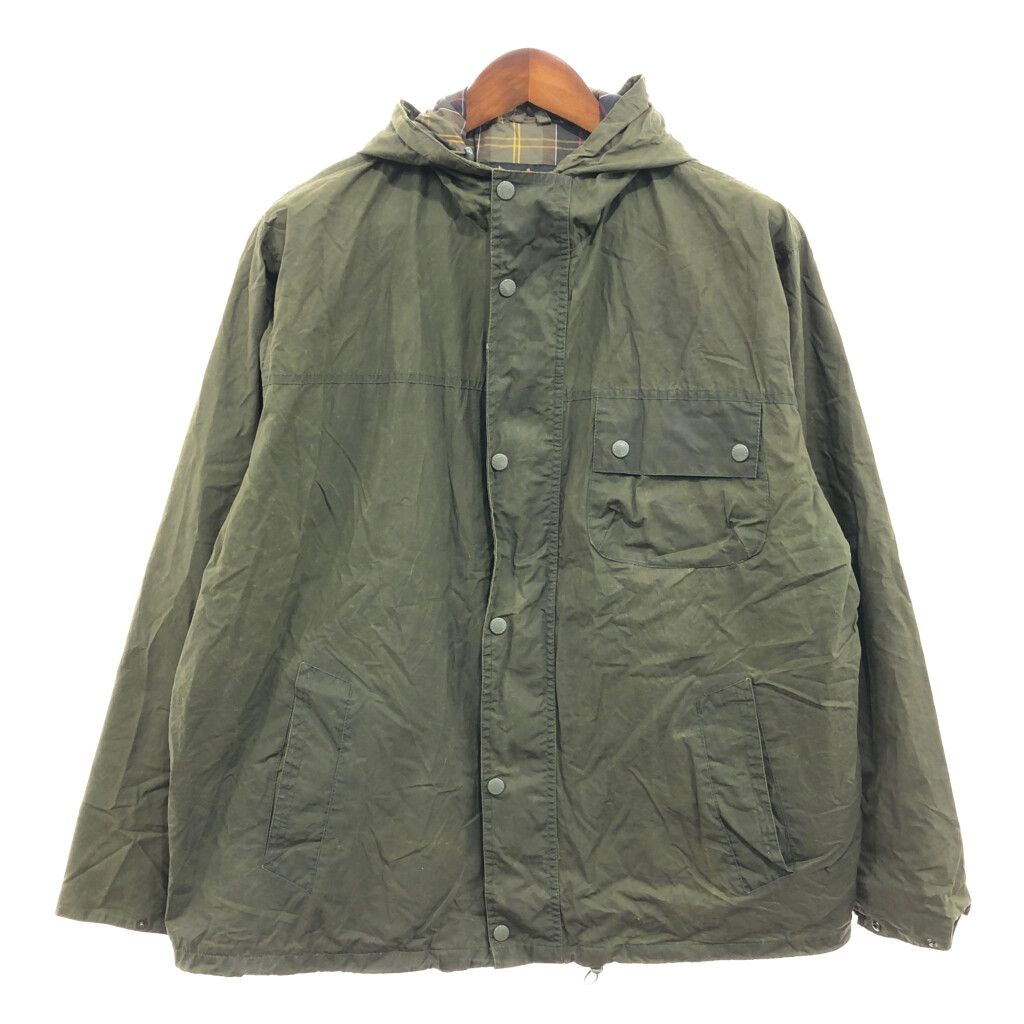 2000年代～ イングランド製 Barbour バブアー DURHAM KAGOULE オイルドジャケット ユーロ カーキ (メンズ XL) 中古  古着 P5552