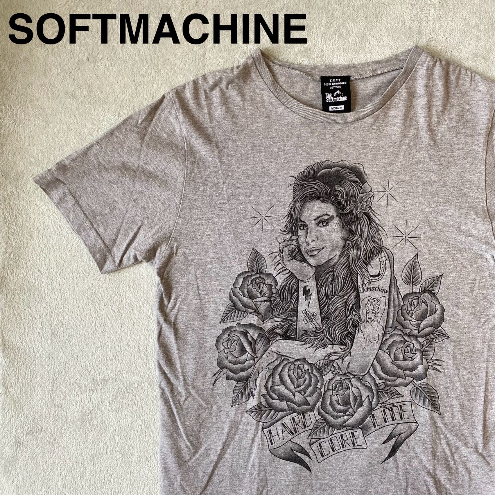 SOFTMACHINE】ソフトマシーン Tシャツ グレー 状態良好 タトゥー ピンナップガール 春画 セクシー 半袖カットソー エロT TATTOO  - メルカリ