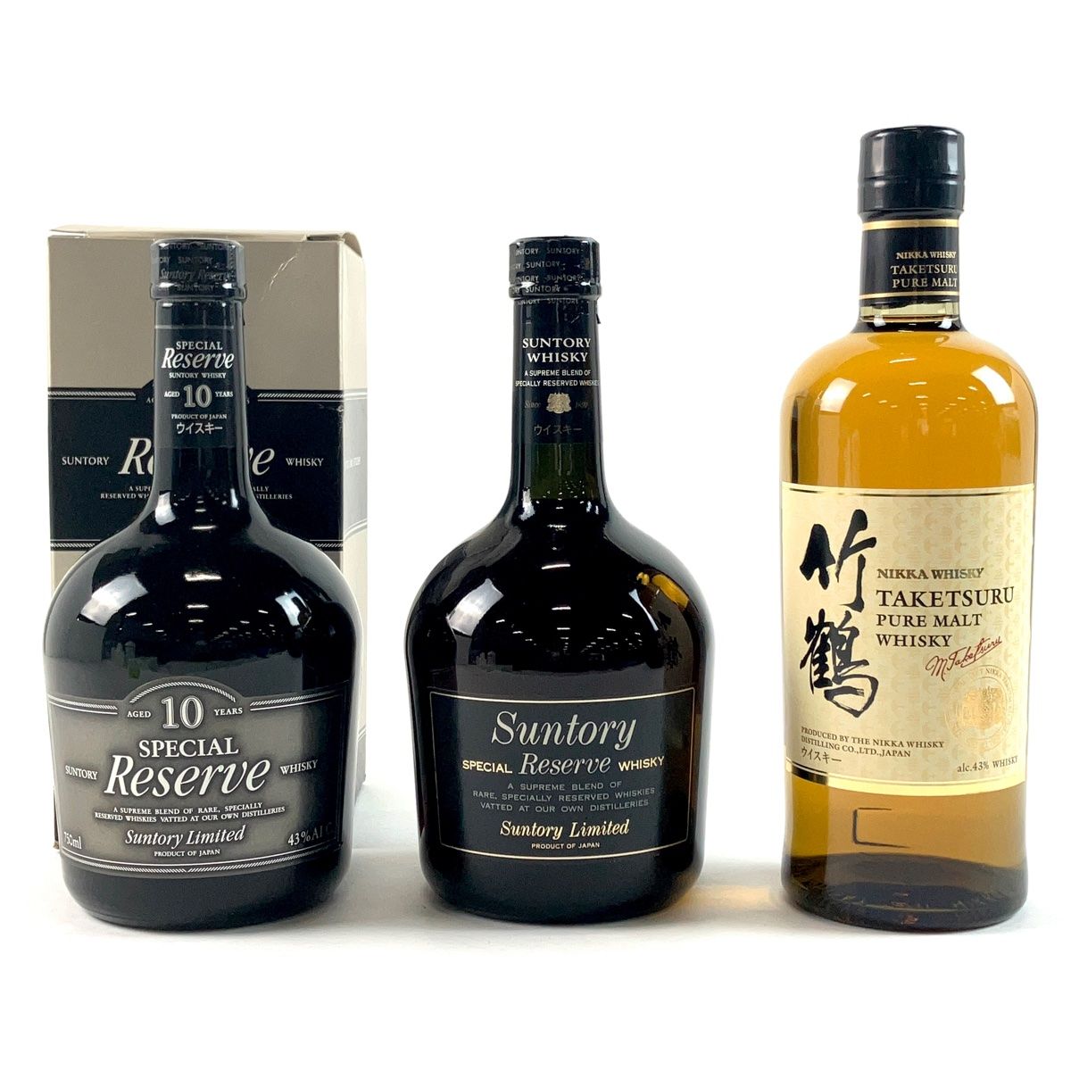 東京都内限定お届け】 3本 サントリー ニッカ 750ml ウイスキー セット