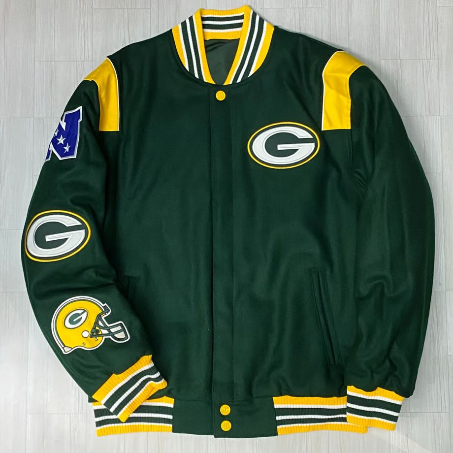 NFL公式 JHデザイン Packers グリーンベイ パッカーズ 緑 リバーシブル スタジャン