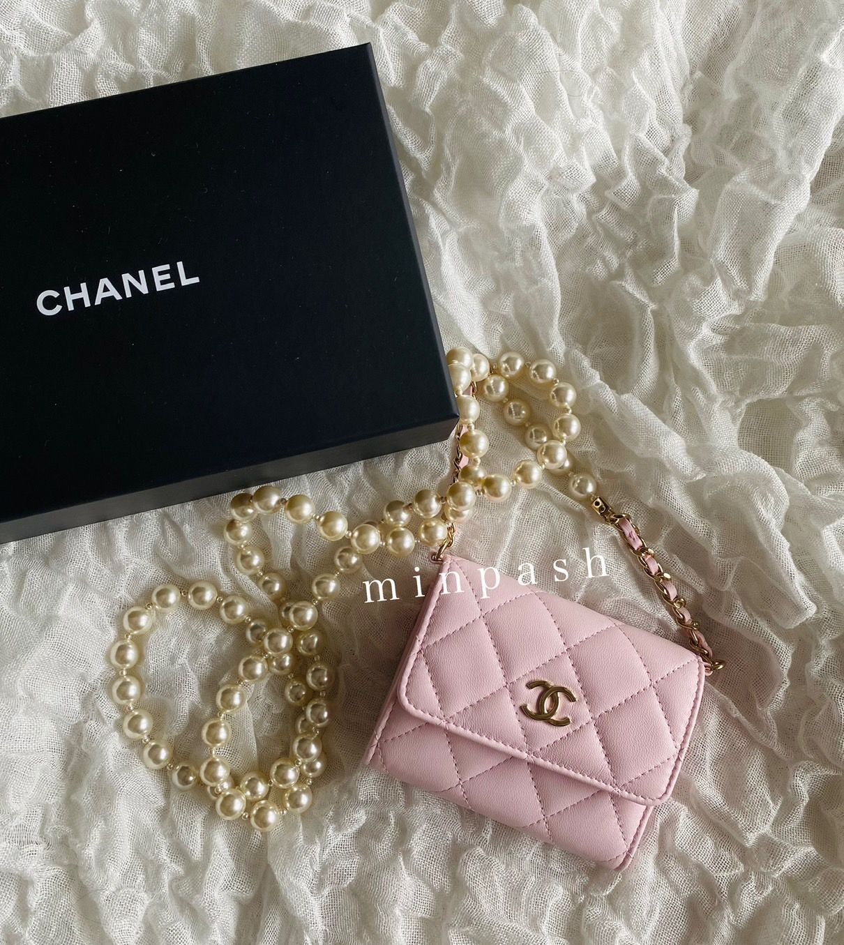 CHANEL ♡ パールチェーン カードケース - メルカリ 