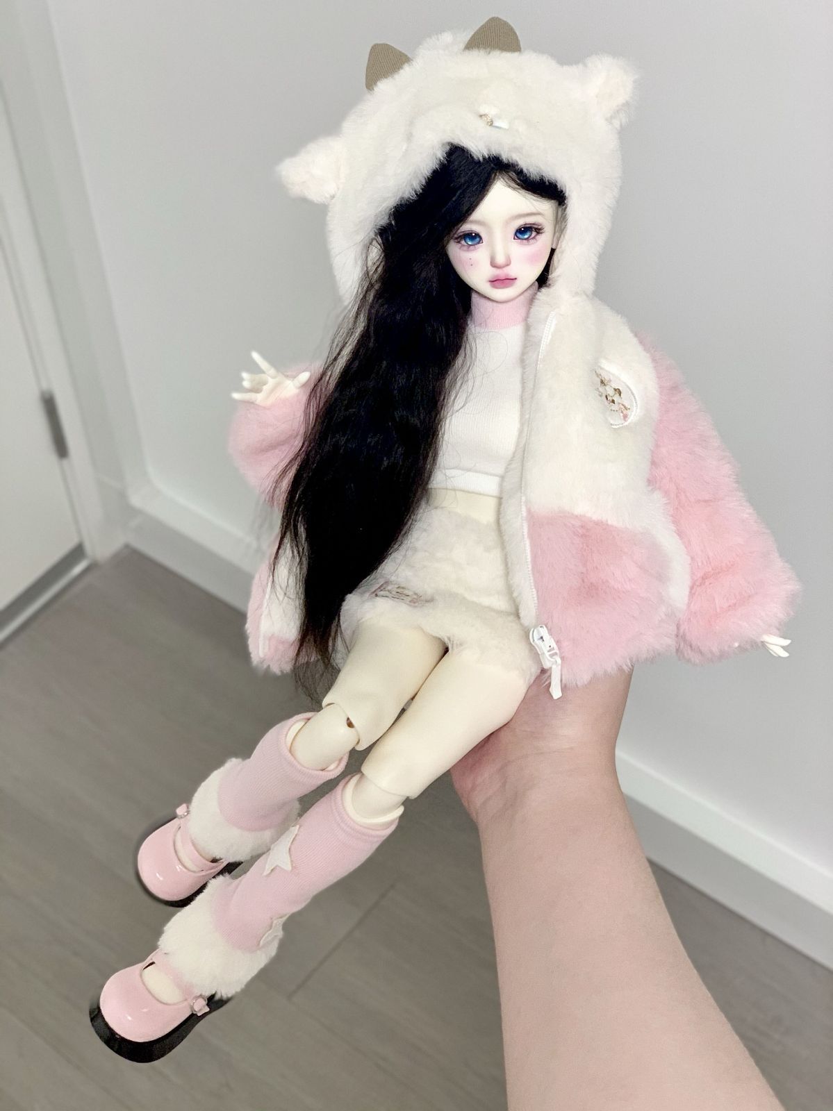 海外ディーラー製 ドール服 1/4 MDD 球体関節人形 もこもこ