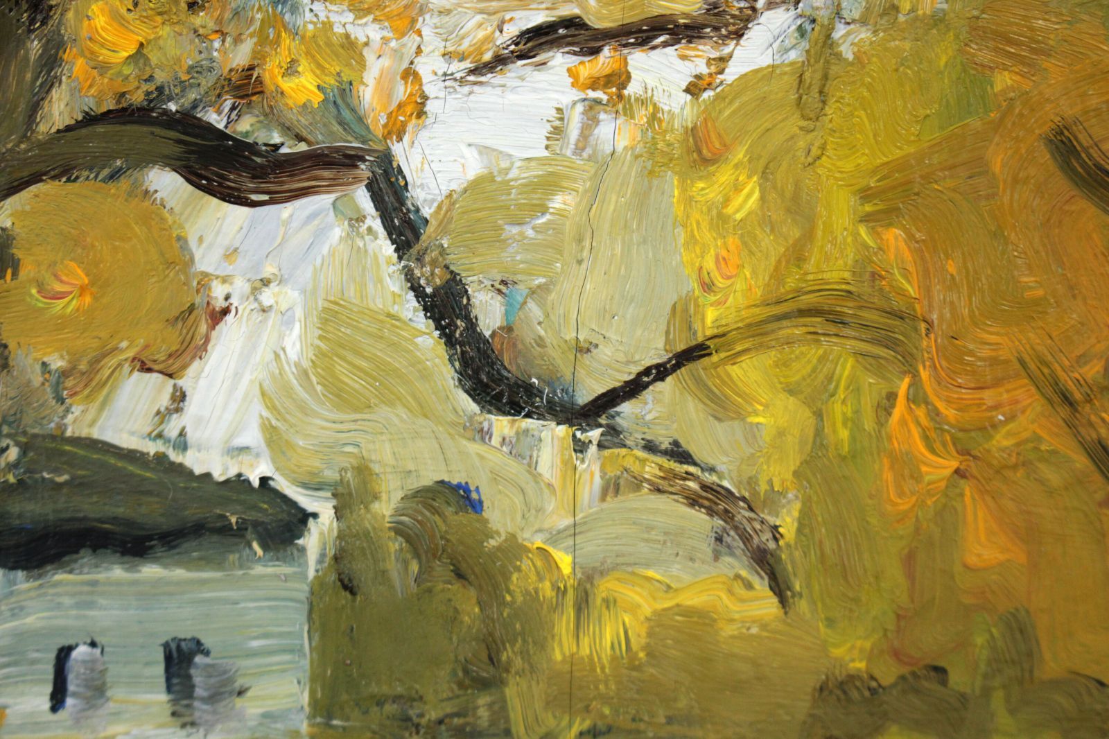 八木伸子 「秋の公園」 油絵・油彩画 絵画