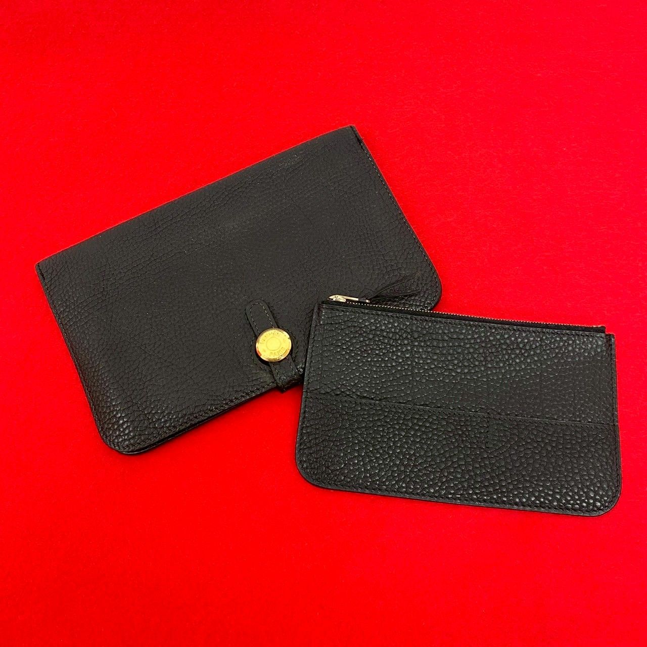 【美品】HERMES ドゴン　ロングウォレット　長財布　A刻印 極 美品 □H刻印 HERMES エルメス ドゴン GM トリヨンクレマンス