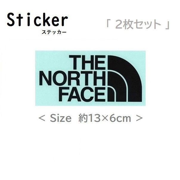 2枚セット TNF Cutting Sticker NN32347 Black-0