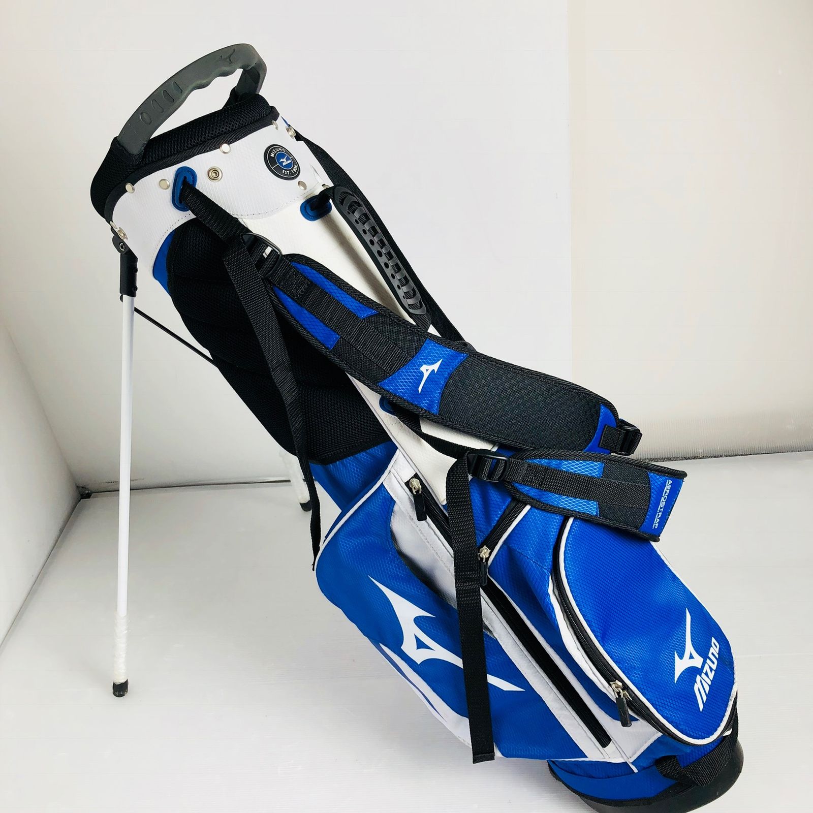 美品 Mizuno キャディバッグ ゴルフバッグ MIZUNO ミズノ キャディバッグ Tour Cart 9.5型 47インチ対応