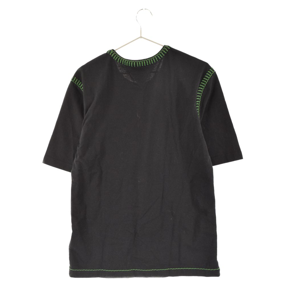 bottegaveneta コントラストステッチコットンTシャツ BOTTEGA VENETA BLACK COTTON CONTRAST STITCH DETAIL T-SHIRT – SIZE