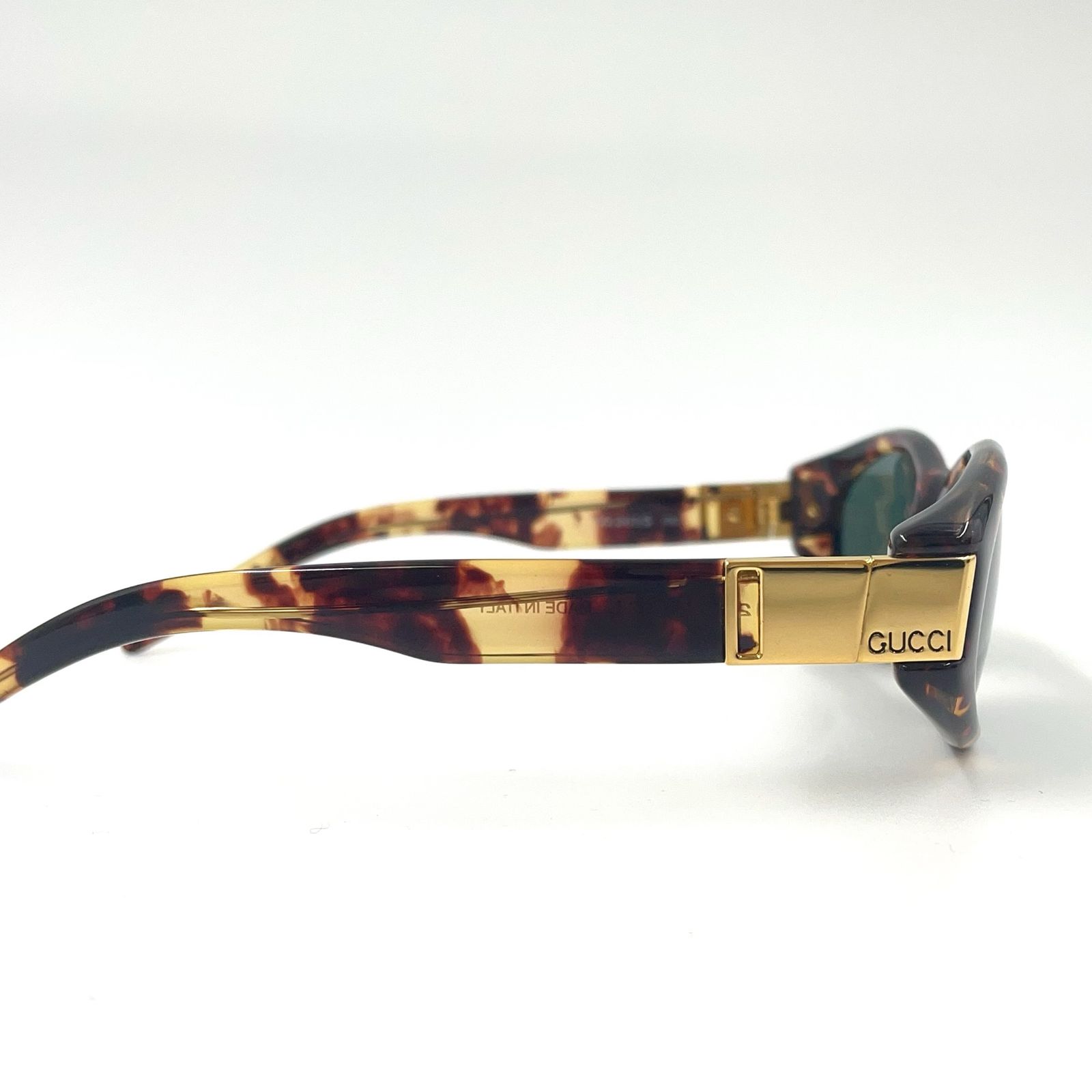 GUCCI べっ甲柄 プラスチック ブラウン サングラス ゴールド