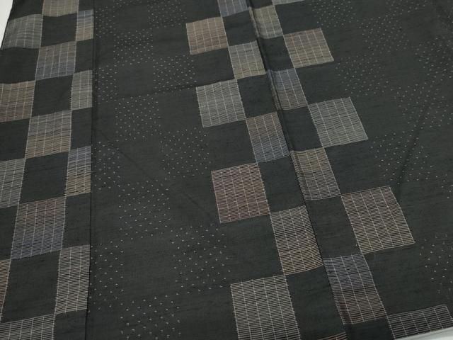 平和屋着物○上質な紬 市松文様 正絹 逸品 CAAR8301vf - メルカリ 