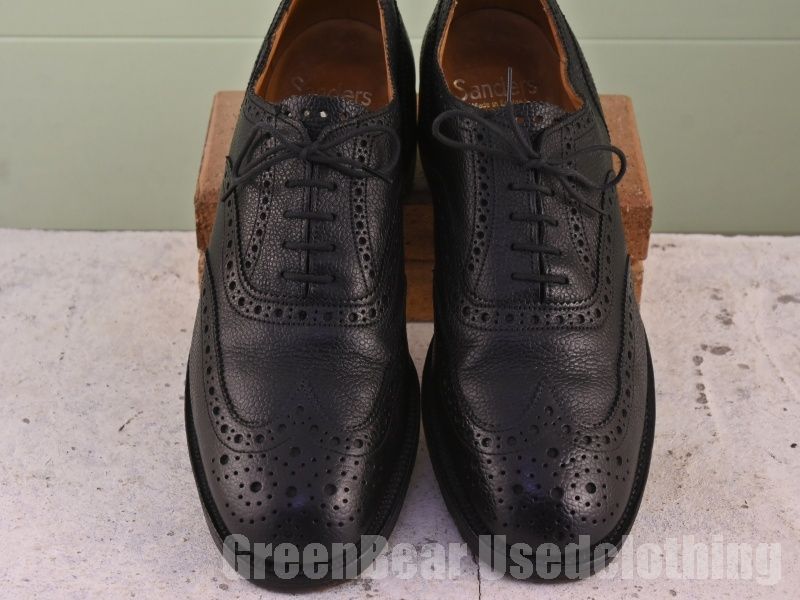 イギリス製 Sanders 高級 ビンテージ 1993年製 ビジネスシューズ  