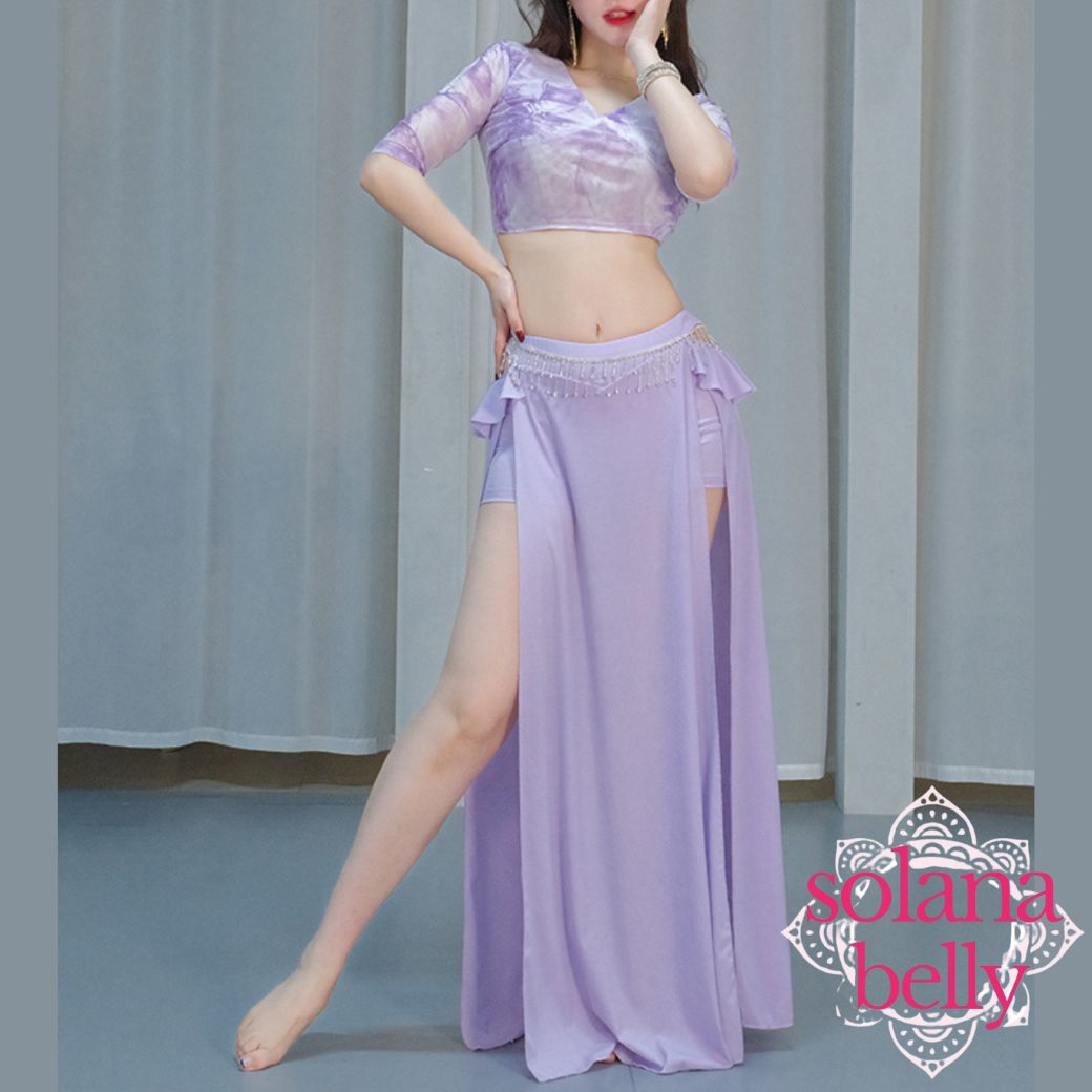 ラベンダー ベリーダンス セットアップ ラベンダー ベリーダンス