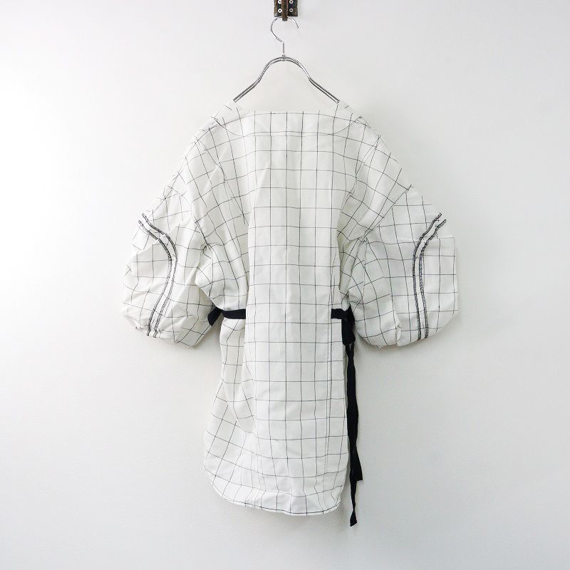 2021SS アキコアオキ AKIKOAOKI バルーンスリーブトップス F/ホワイト