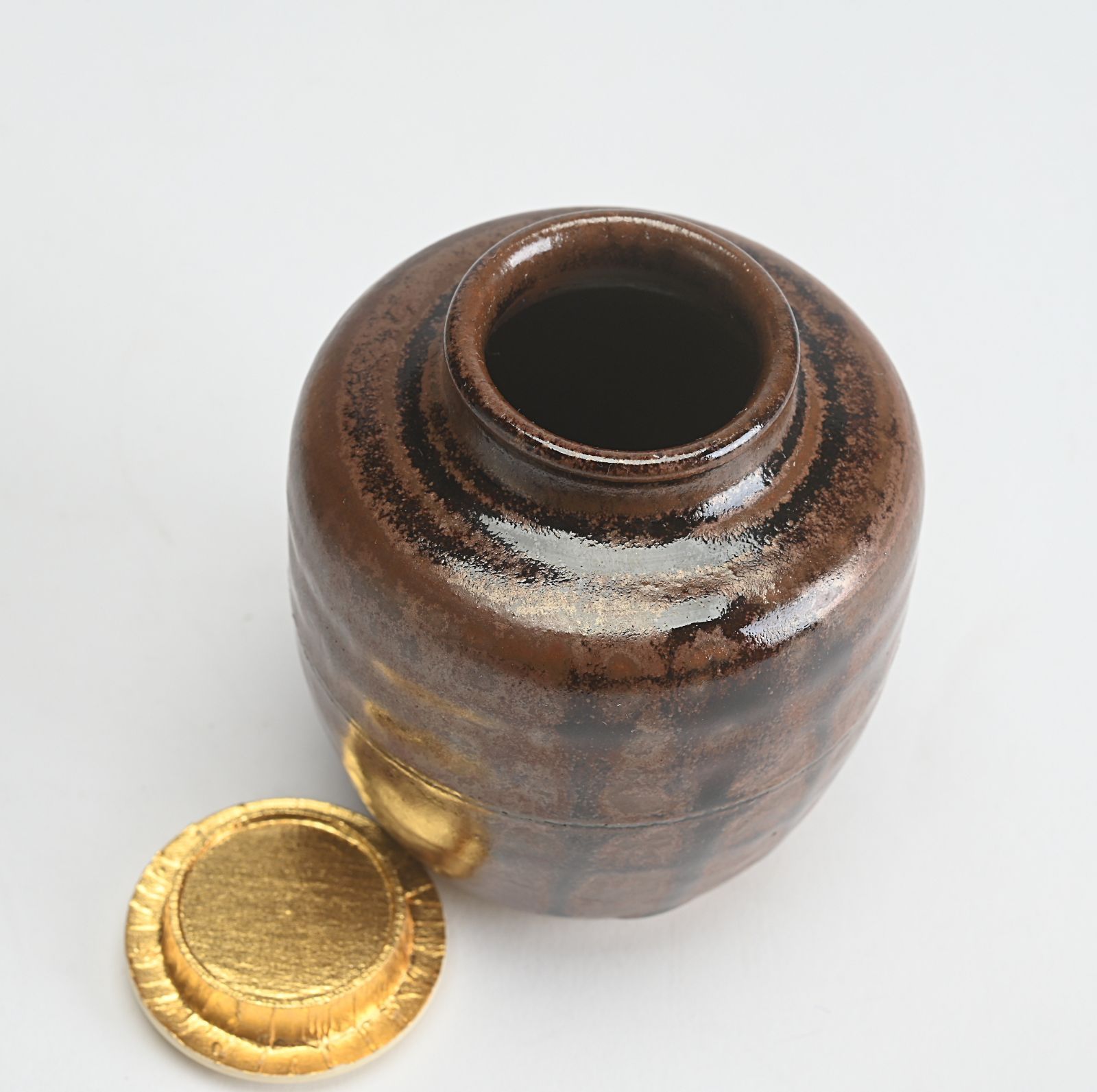 川本了生 瀬戸 肩衝茶入 仕覆 共箱 茶道具 - メルカリ