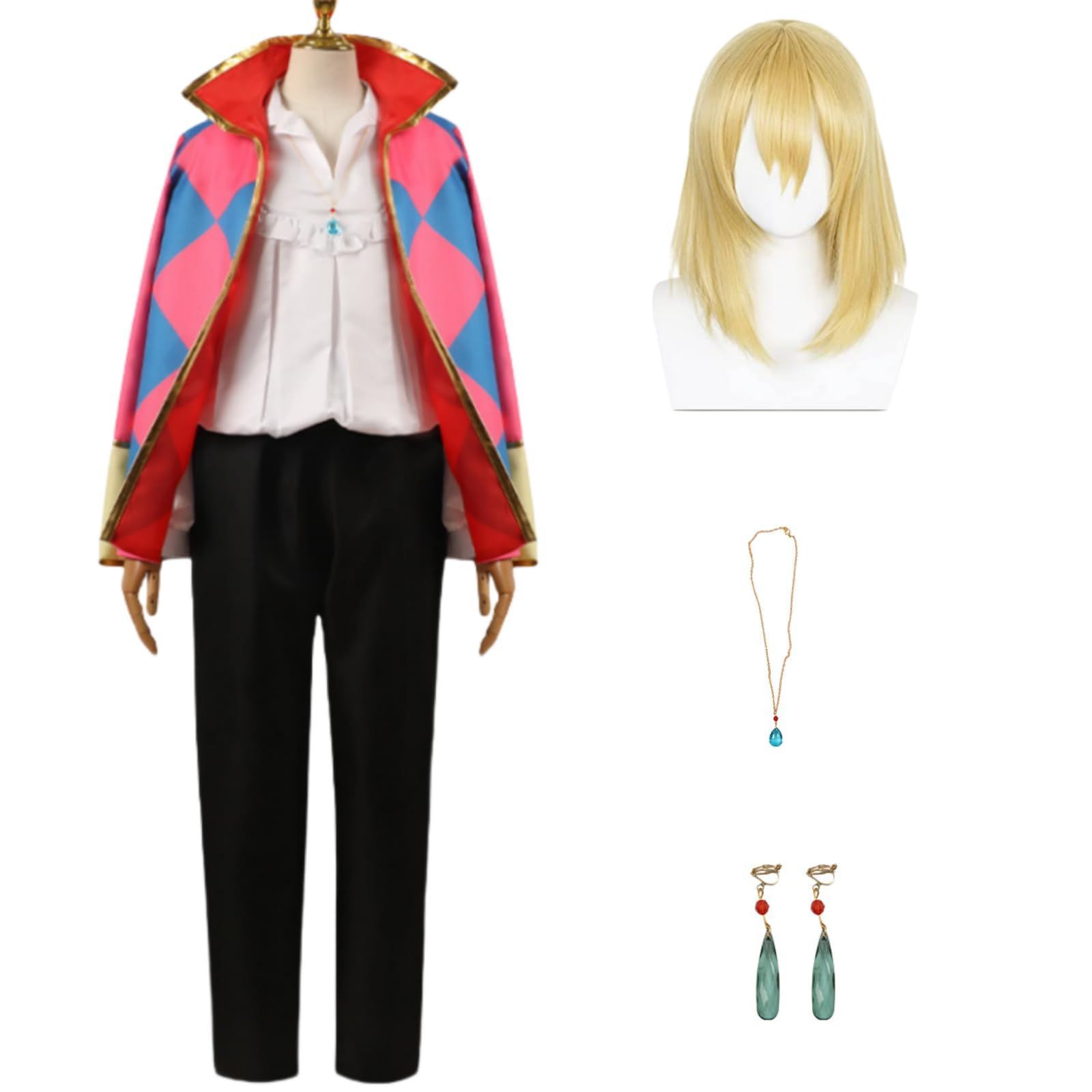 新品 [COSSA] ハウル コスプレ ウィッグ付き ソフィー コスプレ 仮装 cosplay コスチューム 舞台装 演出服 撮影 ハロウィン 学園祭 文化祭