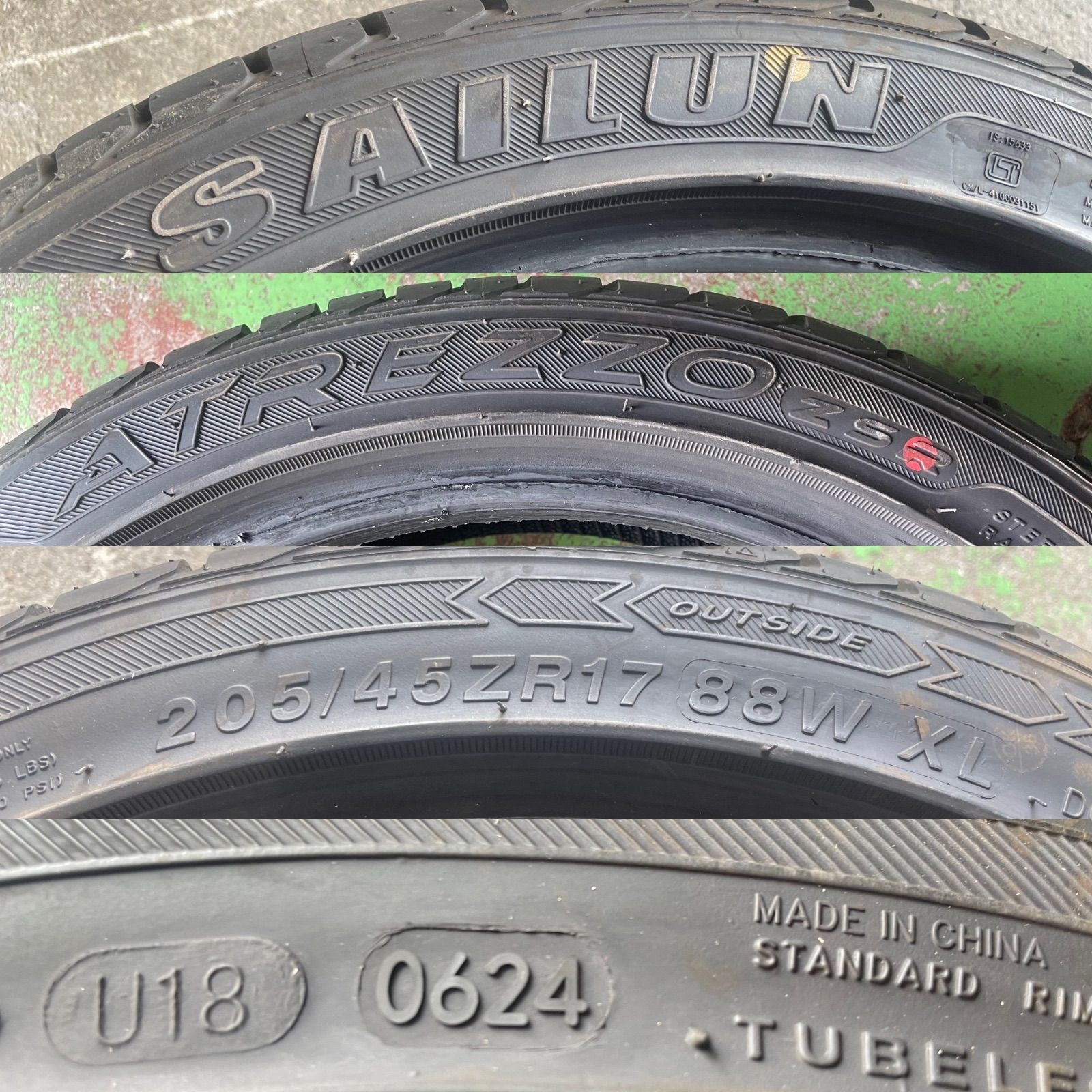 SAILUN ATREZZO 205/45r17 2本　バリ溝 205/45R17 SAILUN ATREZZO ZSR - Savers Tire Supply