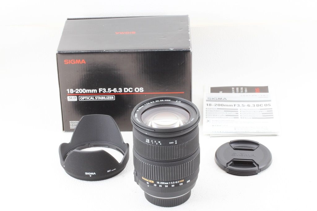 シグマ F3.5-6.3 SIGMA 18-200mm DC AF 美品 OS デジタル専用 キヤノン