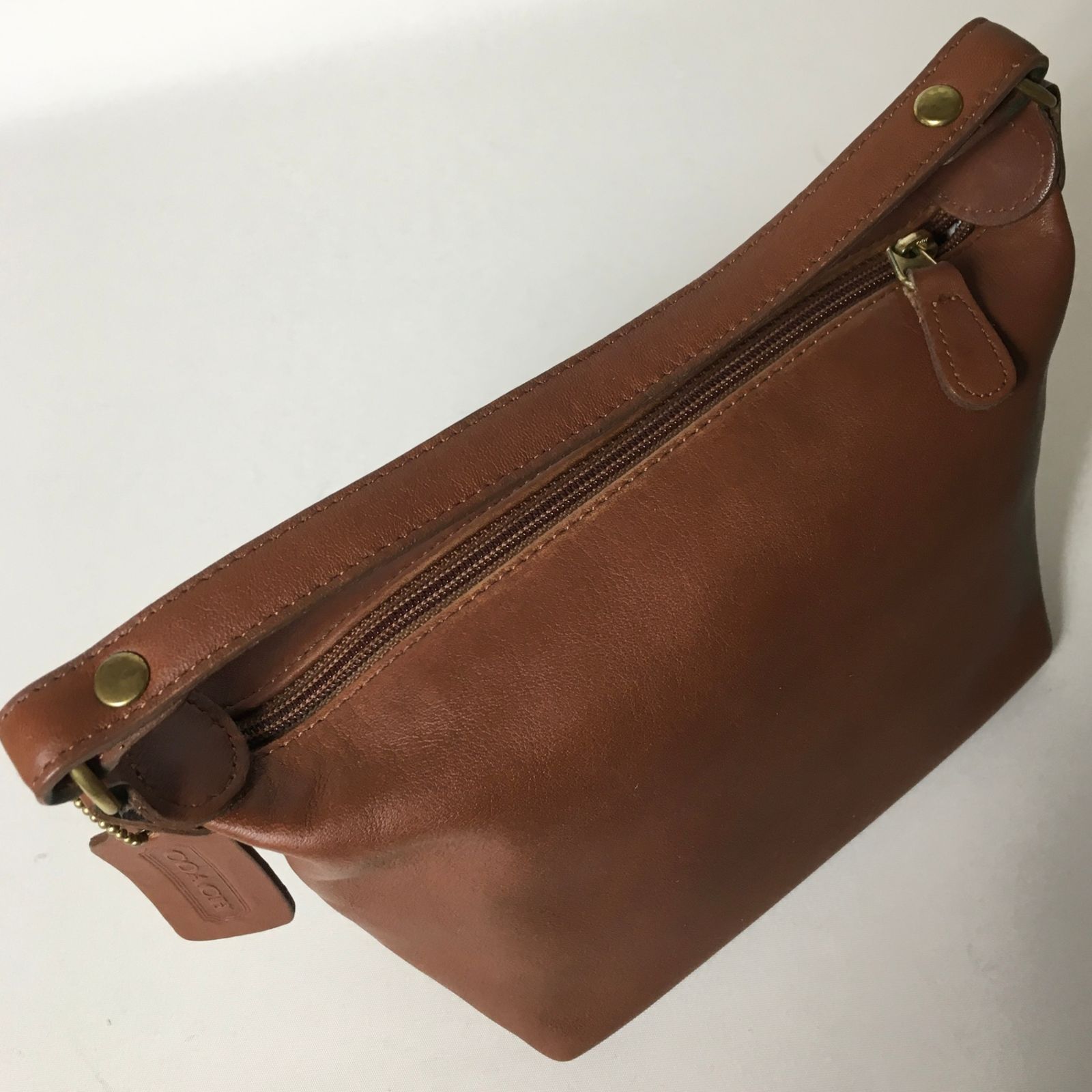 【美品】オールドコーチ マルチポーチ オールレザー 本革 ブラウン 2508-259｜美品｜コーチ オールド マルチポーチ レザー ブラウン