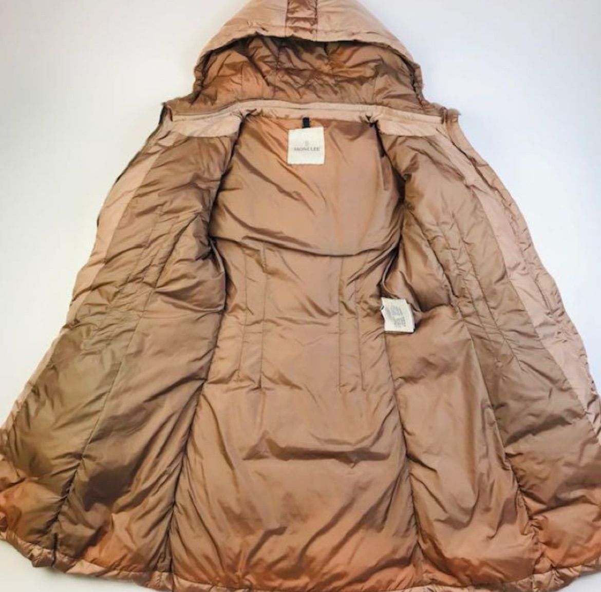 美品✨MONCLER モンクレール　NIM ニム　ダウンコート　ブラウン　1 MONCLER☆モンクレール・NIM レディース フード付き シャイニー