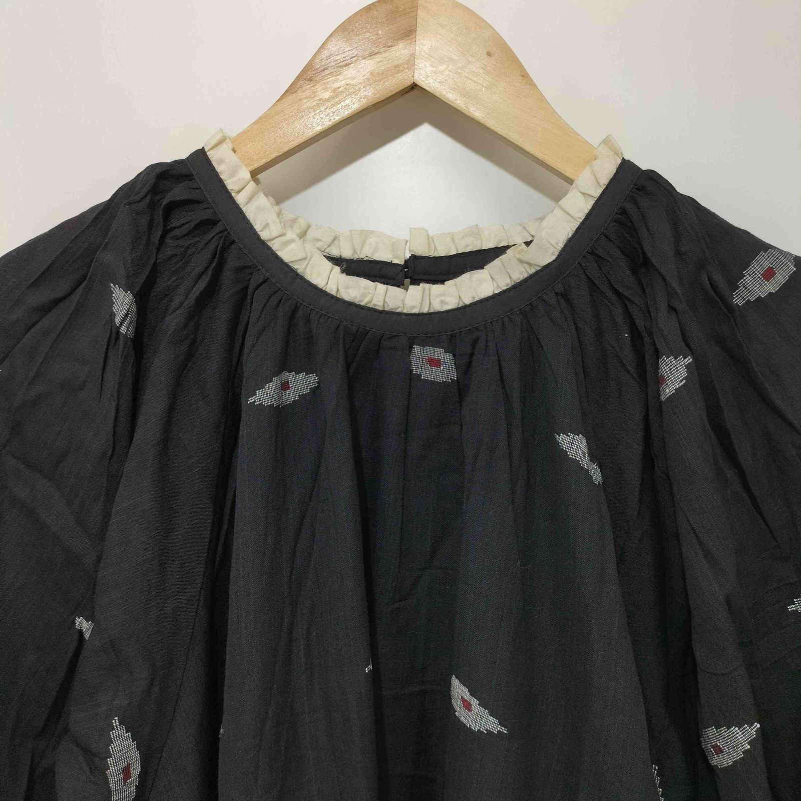 USED古着(ユーズドフルギ) saruche インド染め 三角模様 ワンピース 