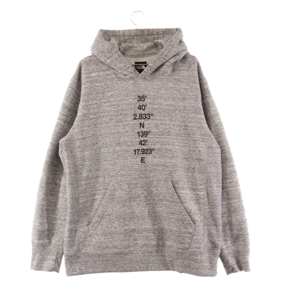 THE NORTH FACE (ザノースフェイス) プリントプルオーバースウェットパーカー グレー NT61651R