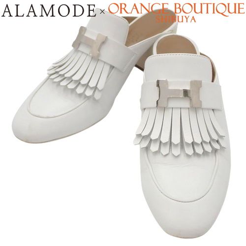 HERMES(エルメス) チュイルリー ホワイト白 レザー シルバー金具