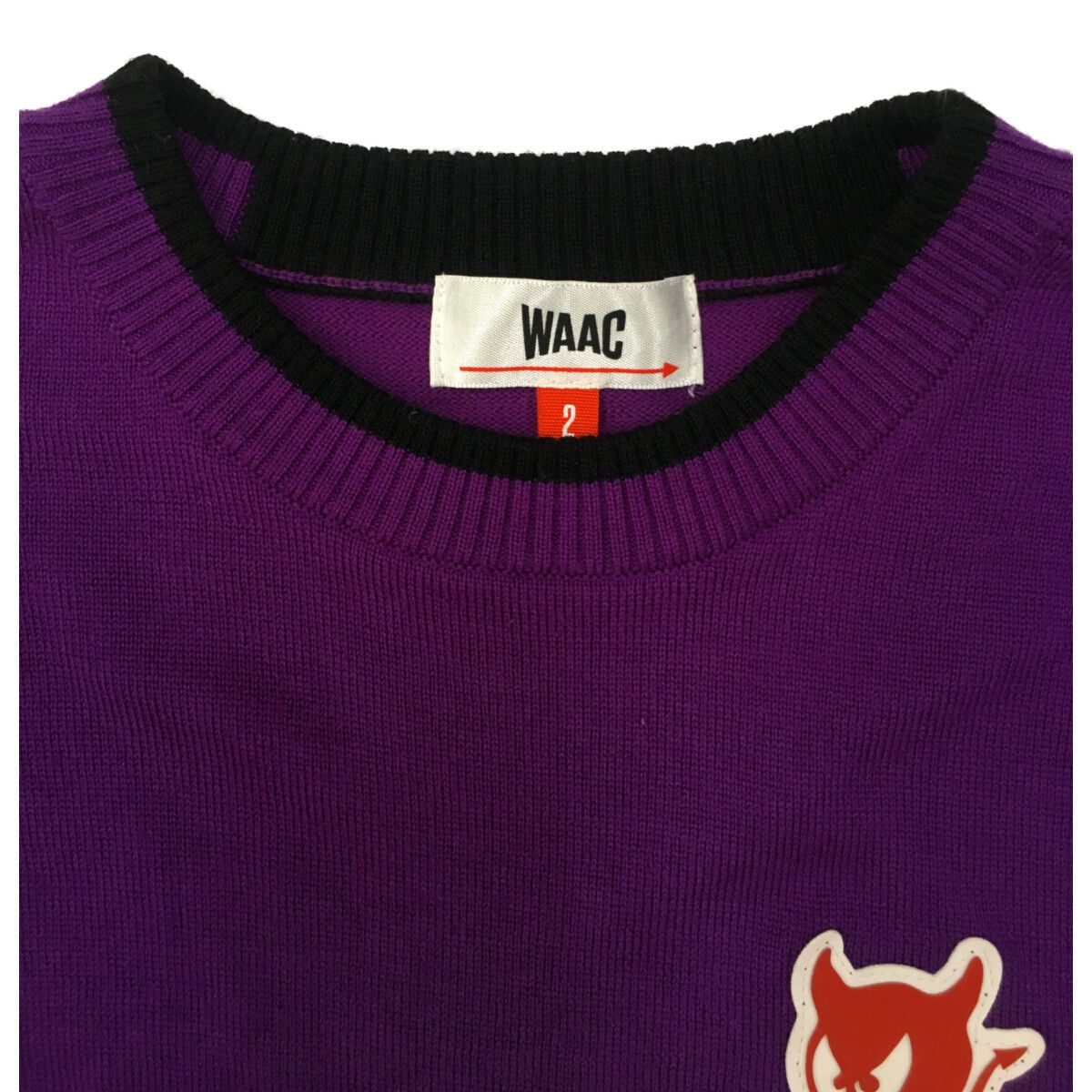 中古 レディース ワック WAAC セーター 2(M) 紫 パープル 長袖クルー