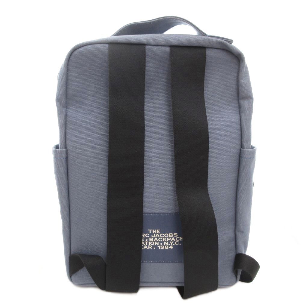 マークジェイコブス MARC JACOBS リュックサック バックパック カスタムワッペン 青 ブルー AE