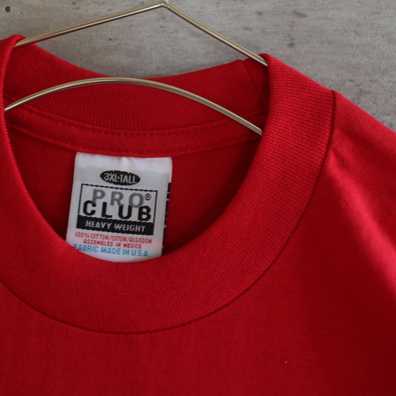 【LA直輸入】PRO CLUB "Crenshaw" RED 6.5oz HEAVYWEIGHT TEE XLT～5XLT プロクラブ