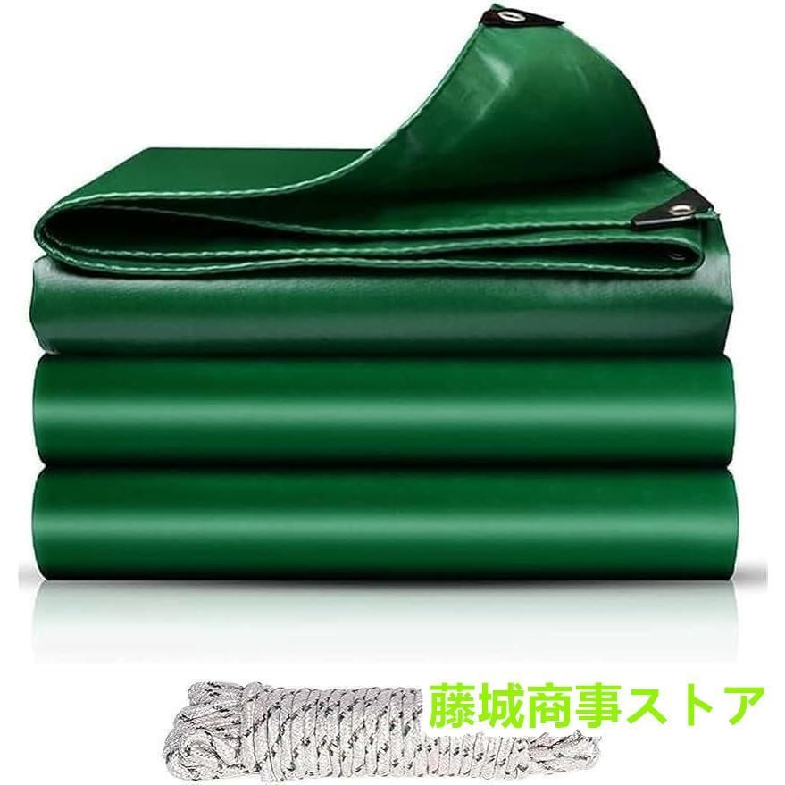 トラックシート 2ｍ 3ｍ 4ｍ 5ｍ 6ｍ 7ｍ 8ｍ対応 450ｇ|m2厚手 防水仕樣 PVC帆布 ゴムロープ付属 トラックシート 日焼け防止 耐候性 耐凍性 四角加固 グリーン