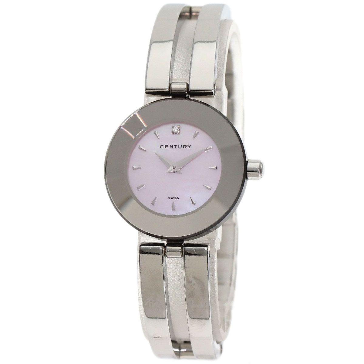 CENTURY センチュリー タイムジェム 1P ダイヤモンド 腕時計 SS SS