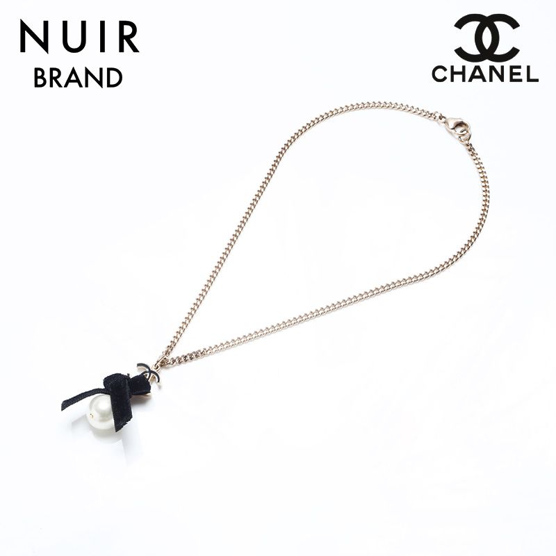 CHANEL シャネル ネックレス 07C ココマーク リボン パール - メルカリ 