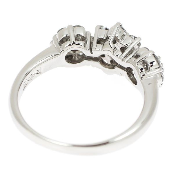 Pt1000 天然ピンク/カラーレス ダイヤモンド リング 0.50ct フラワー  