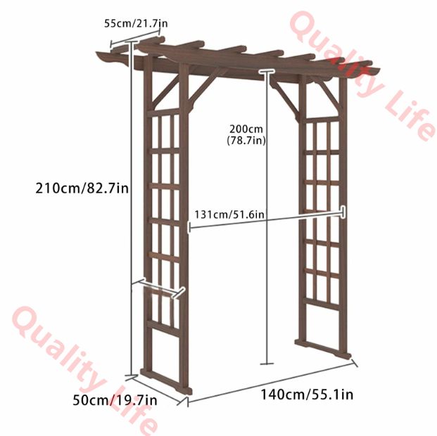 芝生パティオ パーティーパティオ用の耐久性のある木製アーバーパーゴラ