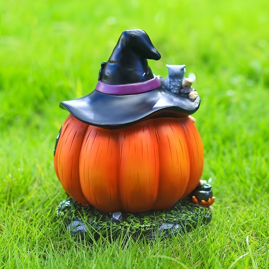 ハロウィン　パンプキン　ガーデン用　2段カボチャ　オブジェ　置物　陶器 ハロウィン パンプキン ガーデン用 2段カボチャ オブジェ 置物 陶器